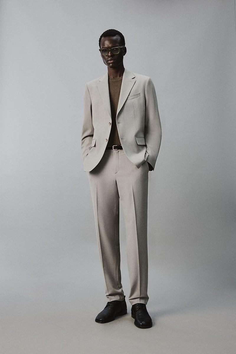 BLAZER REGULAR FIT COSTUME STRUCTURÉ
