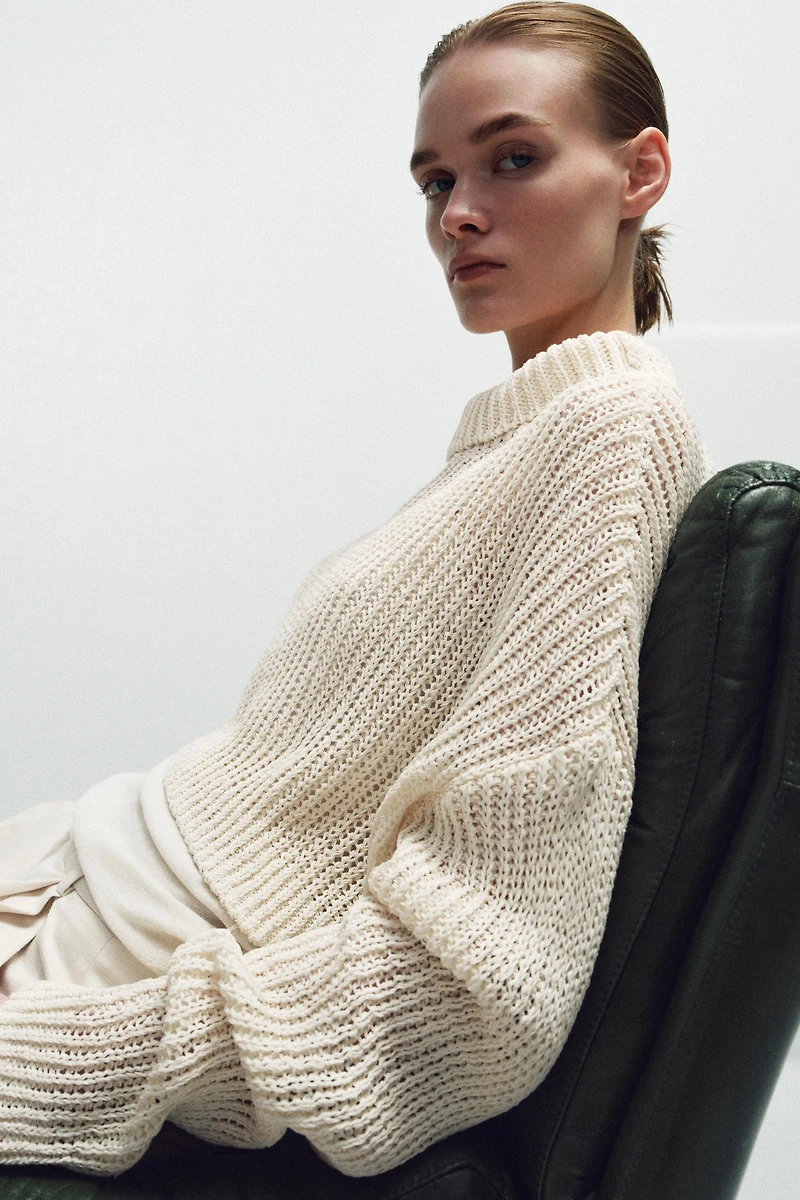 CROPPED HIGH NECK JUMPER