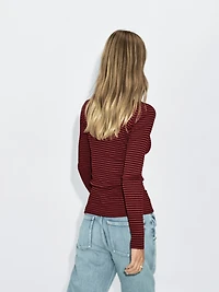 Striped long sleeve T-shirt