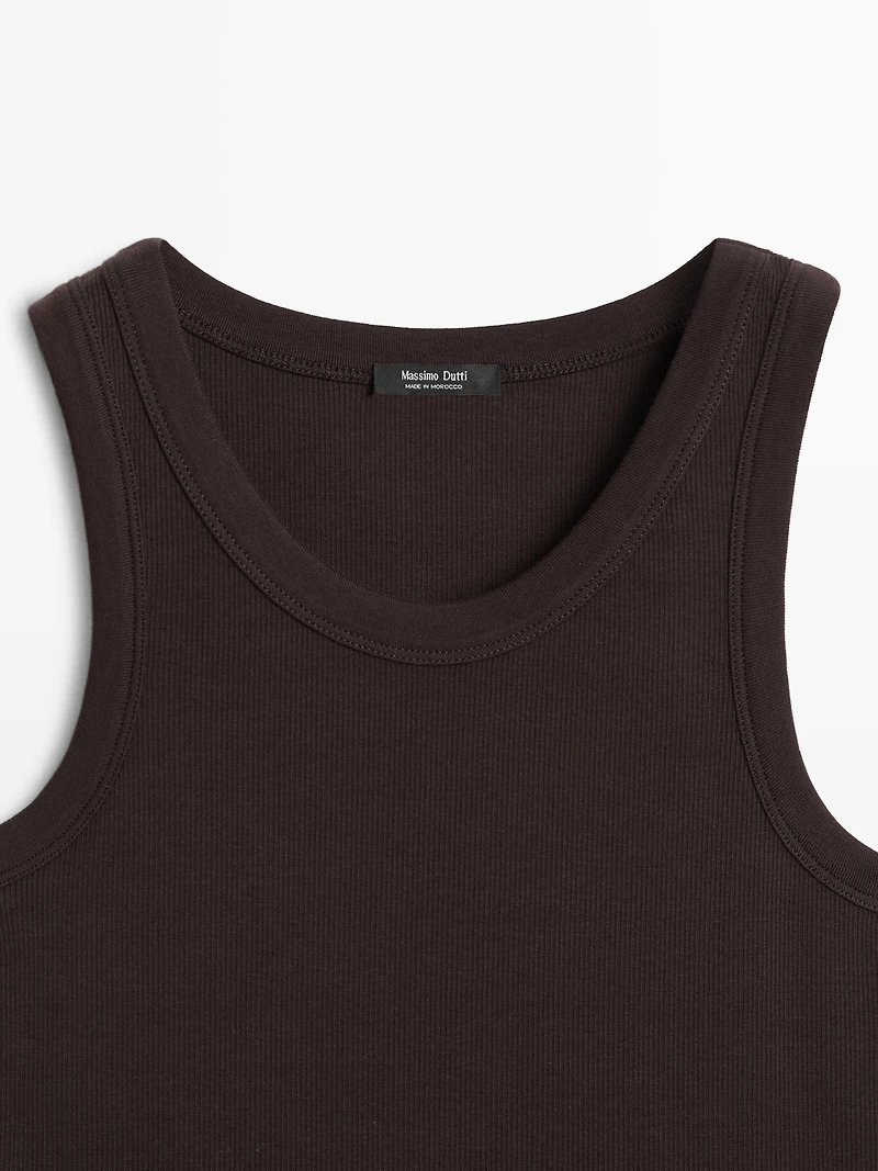 Cotton blend halter top