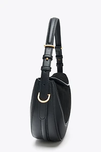 CROSSBODY BAG WITH LEATHER FLAP