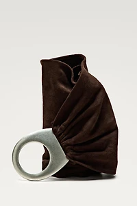 Ceinture boucle ovale croûte de cuir