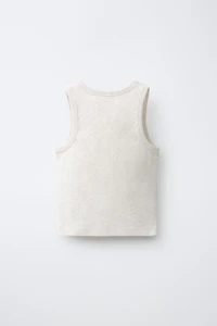 HEATHERED RIBBED TANK TOP