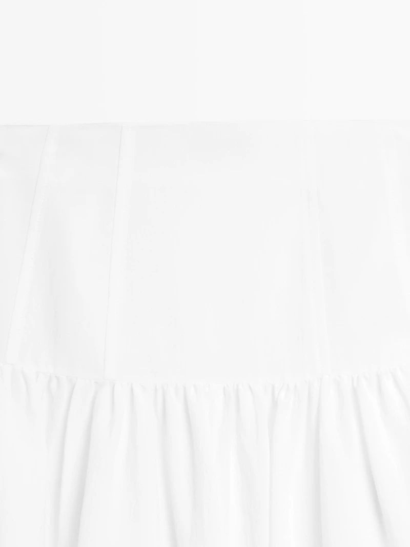 Midi skirt with yoke detail