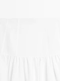 Midi skirt with yoke detail