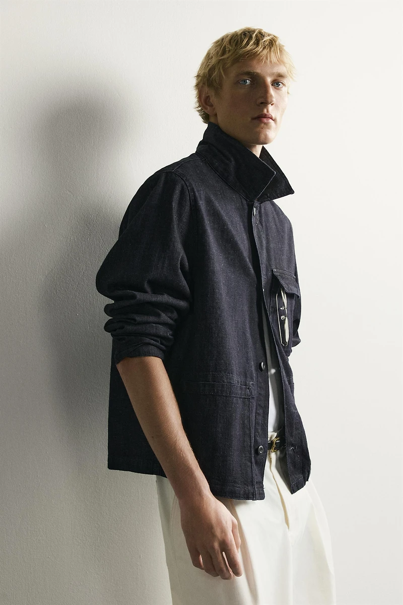 RELAXED FIT DENIM OVERSHIRT