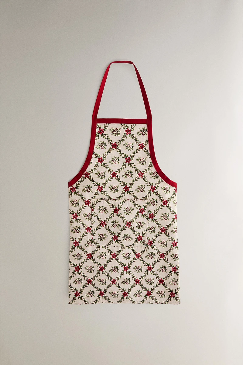 CHRISTMAS FLORAL APRON