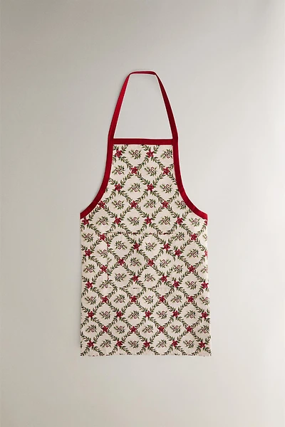 CHRISTMAS FLORAL APRON