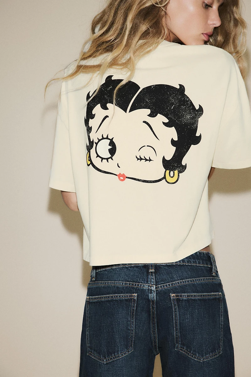 T-SHIRT BETTY BOOP® EFFET DÉLAV