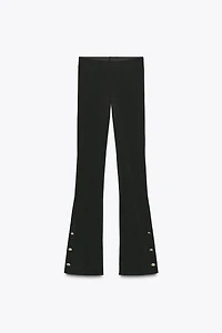 FLARE LEGGINGS WITH BOTTOM BUTTONS