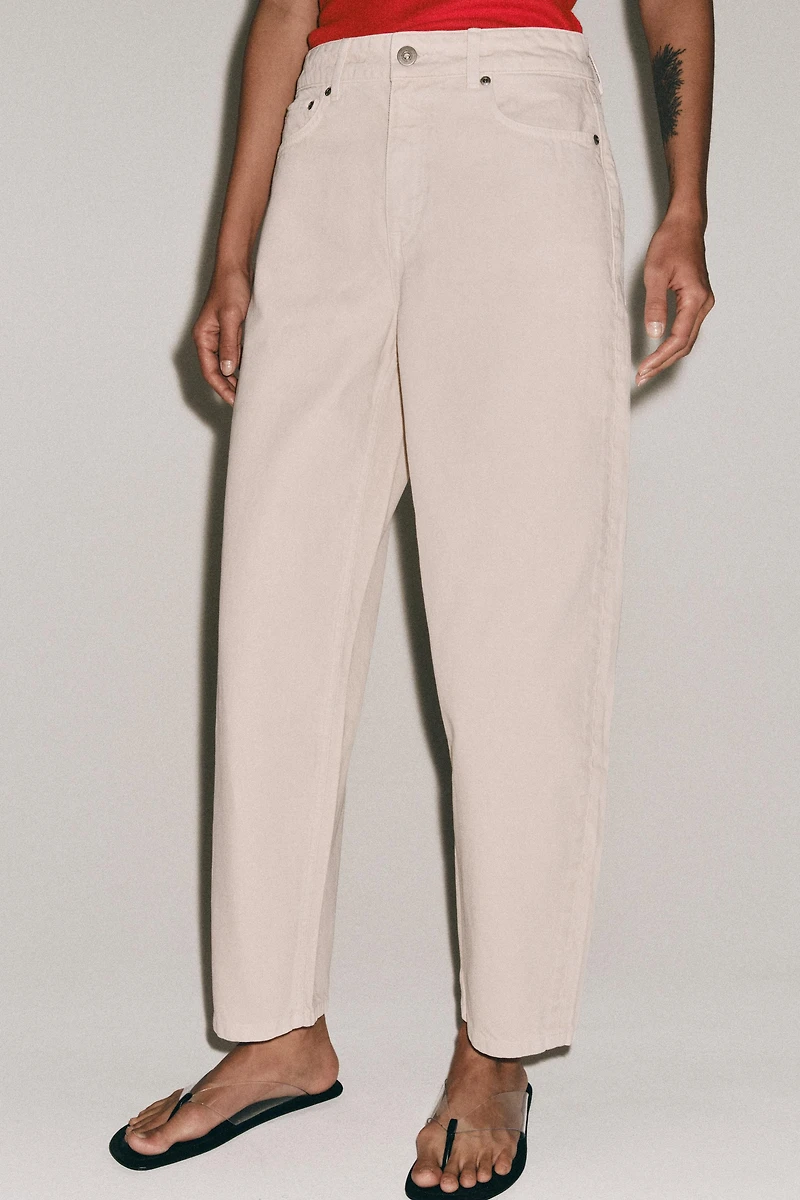 ZW COLLECTION TAPERED MID-RISE JEANS