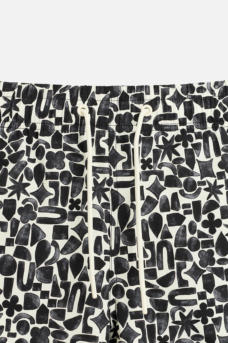 GEOMETRIC PRINT LONG SWIMSUIT