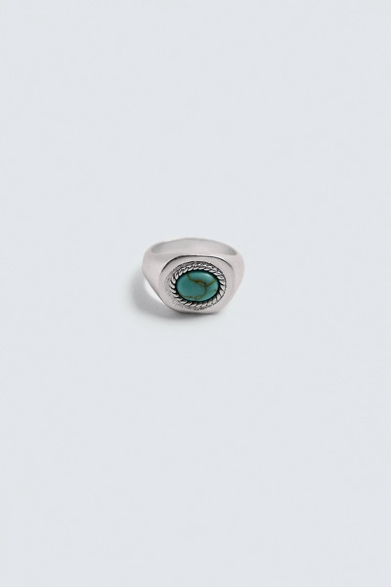 TURQUOISE STONE COMBINATION RING