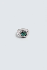 TURQUOISE STONE COMBINATION RING