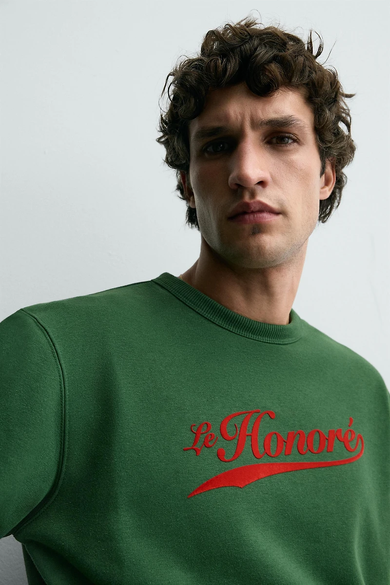 COMBINATION PRINT SWEATSHIRT