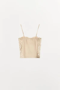 LACE COMBINATION CORSET TOP