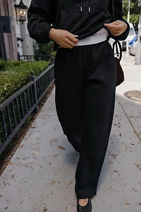 WIDE LEG FLEECE PANTS