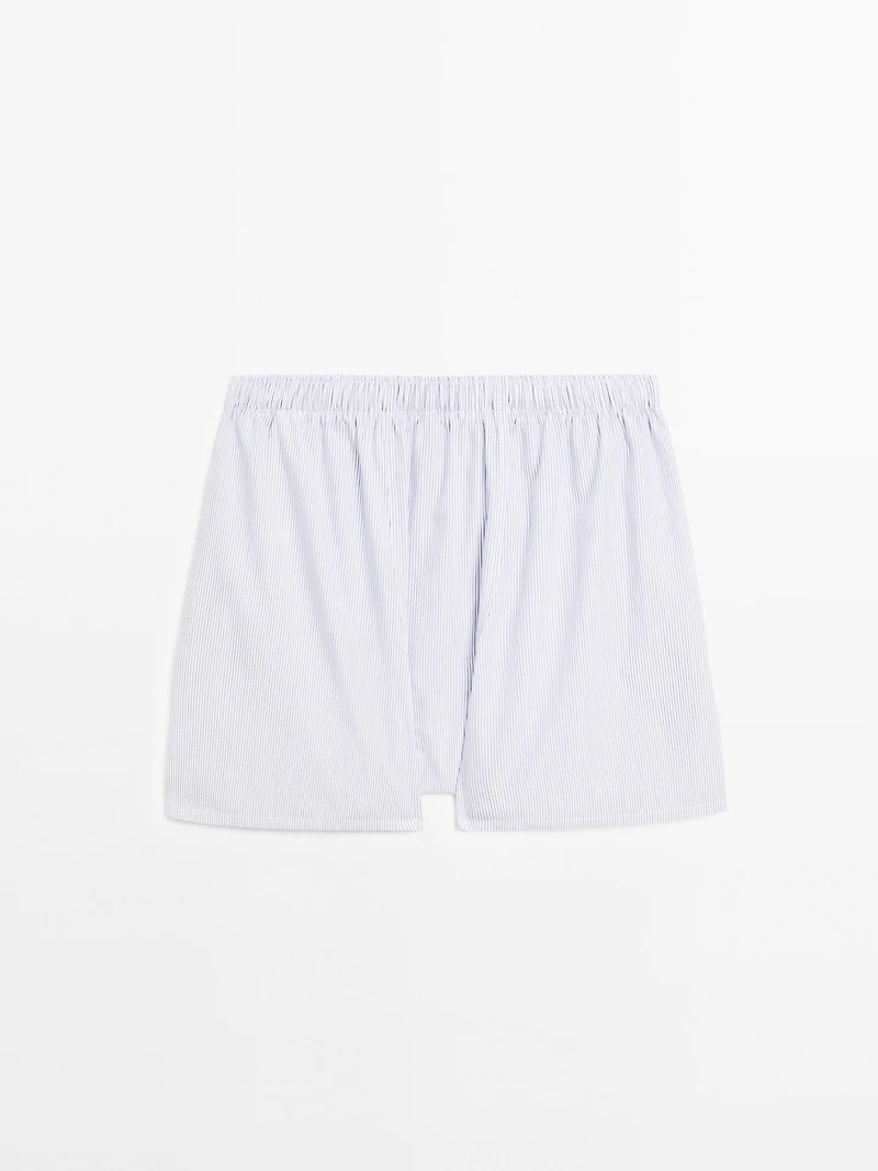 Double stripe print boxers