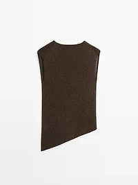 Asymmetric cowl neck top