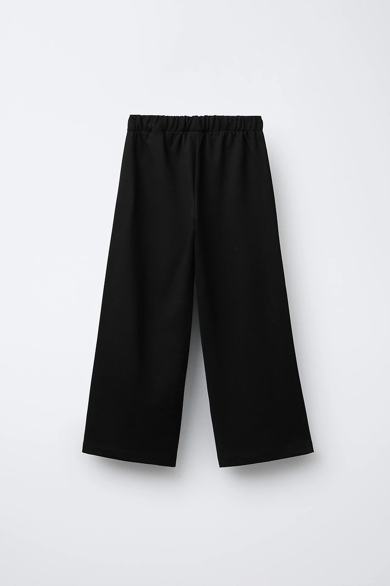 PONTE KNIT WIDE LEG PANTS