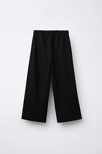 PONTE KNIT WIDE LEG PANTS