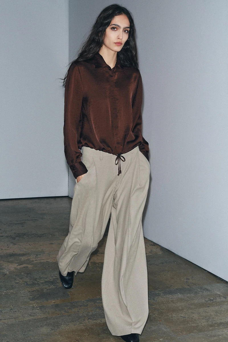 PLEATED WOOL PANTS ZW COLLECTION