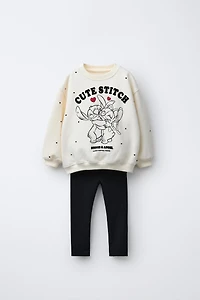 ENSEMBLE SWEAT-SHIRT ET LEGGING CÔTELÉS LILO & STITCH © DISNEY