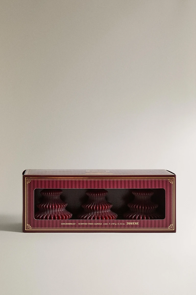 SET OF GINGERBREAD TREE SCENTED CANDLES (SET OF 3)