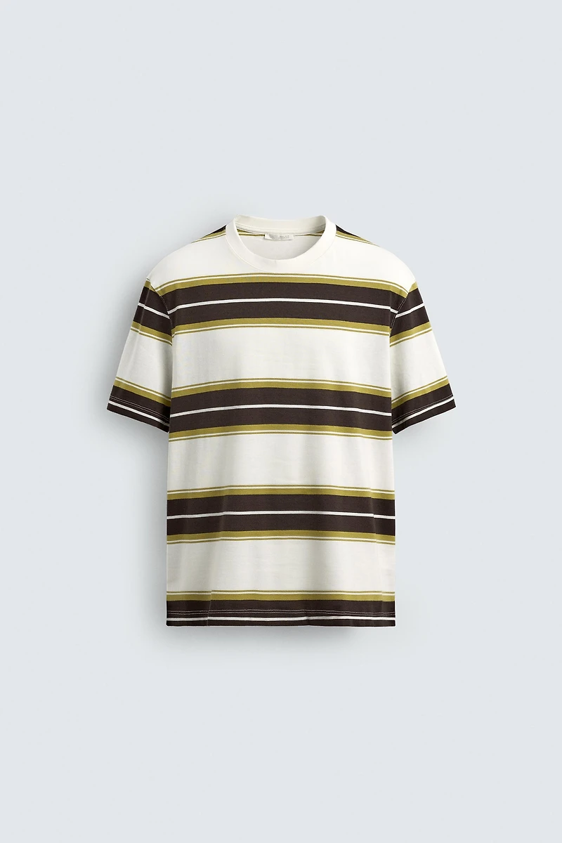 TEE-SHIRT JACQUARD RAYURES