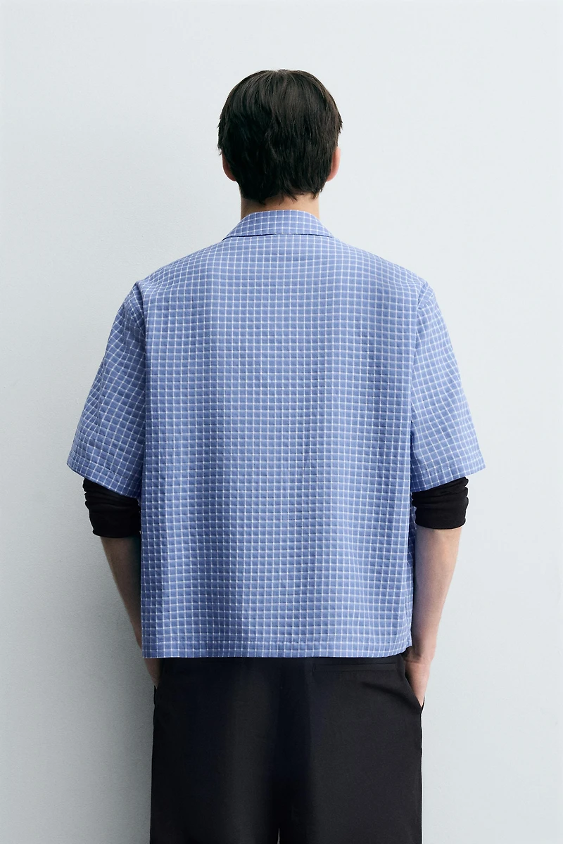 PLAID BOXY FIT SHIRT
