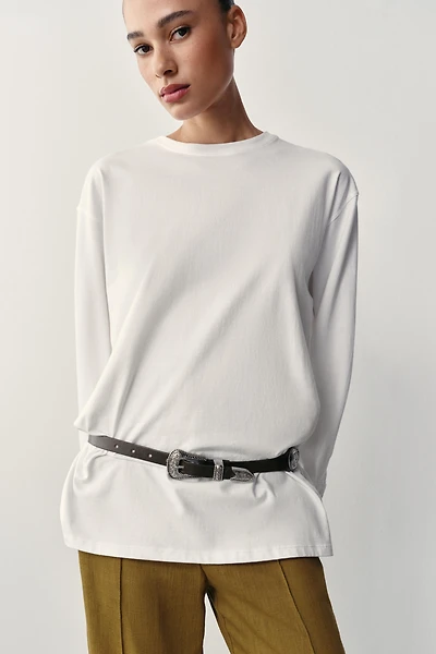 CEINTURE EN CUIR 100 % AVEC PLAQUES