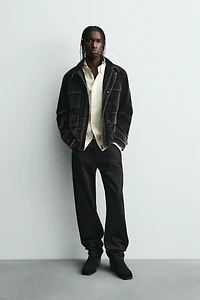 FLOCKED VELVET JACKET