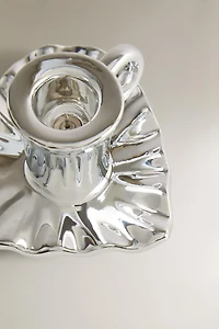 BOUGEOIR PORCELAINE CŒUR NOËL