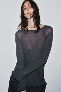 LONG SLEEVE T-SHIRT WITH WOOL