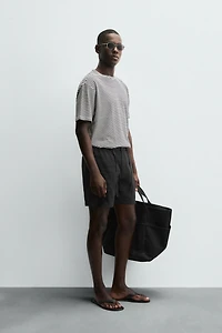 LINEN BLEND SHORTS