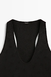 Flowing top with embroidery