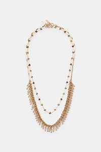 PACK OF 2 BEADED CHAIN NECKLACES