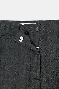 HERRINGBONE STRAIGHT LEG PANTS