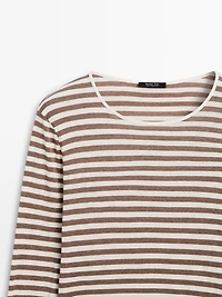 T-shirt à rayures 100 % coton