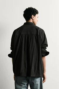 RELAXED FIT TEXTURED OVERSHIRT