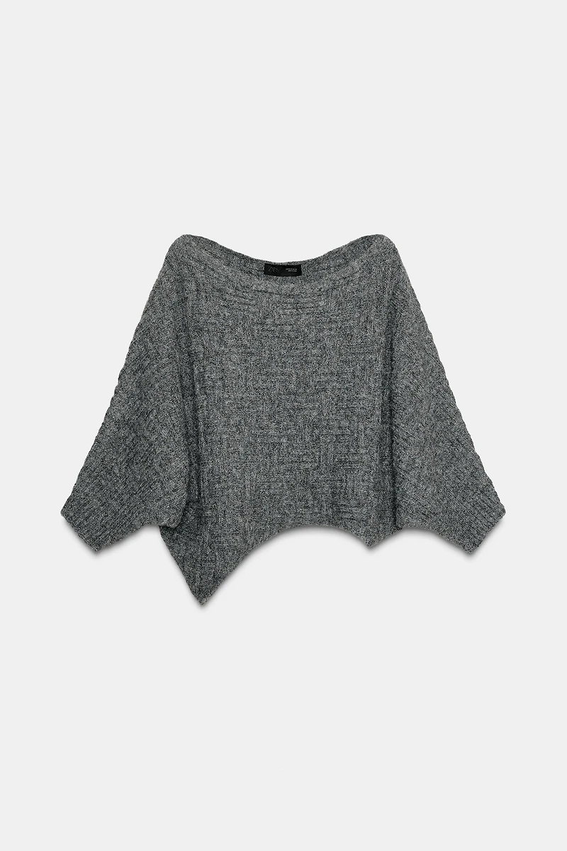 ASYMMETRIC TEXTURED KNIT JUMPER