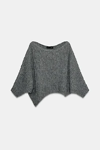 ASYMMETRIC TEXTURED KNIT JUMPER