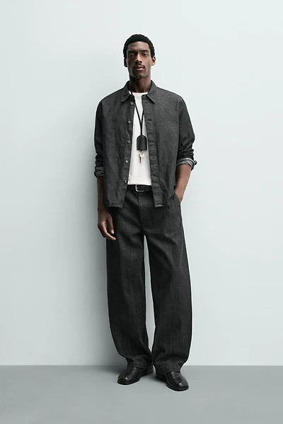 BARREL FIT DENIM CHINO PANTS
