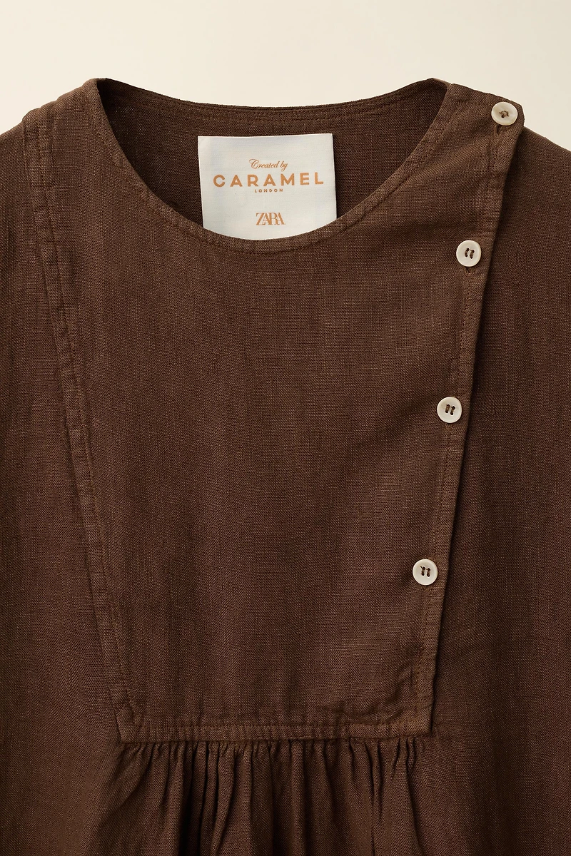 100% LINEN DRESS CREATED BY CARAMEL LONDON X ZARA