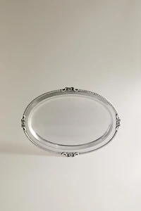OVAL METAL BATHROOM TRAY