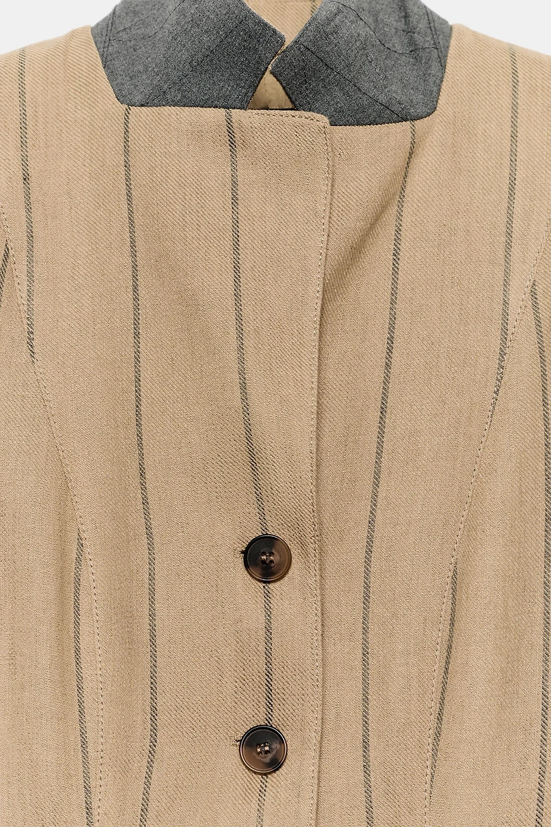BLAZER RAYURES AVEC LIN ZW COLLECTION