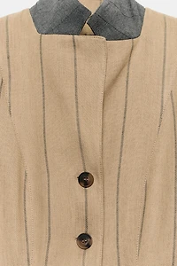 BLAZER RAYURES AVEC LIN ZW COLLECTION