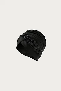MARISA BERENSON X ZARA SEQUIN TURBAN HAT