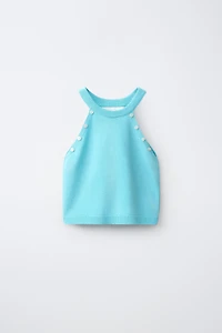 BUTTON KNIT TOP