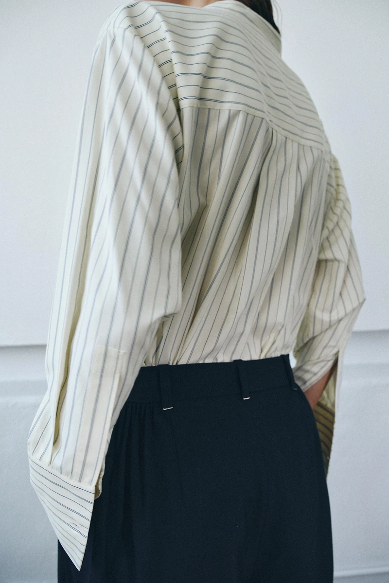 CHEMISE À RAYURES COL MAO ZW COLLECTION